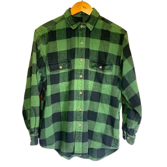 Field & Stream Other - Field & Stream‎ Men's Green Flannel Shirt Checkered Heavy-Weight Gorpcore Size M